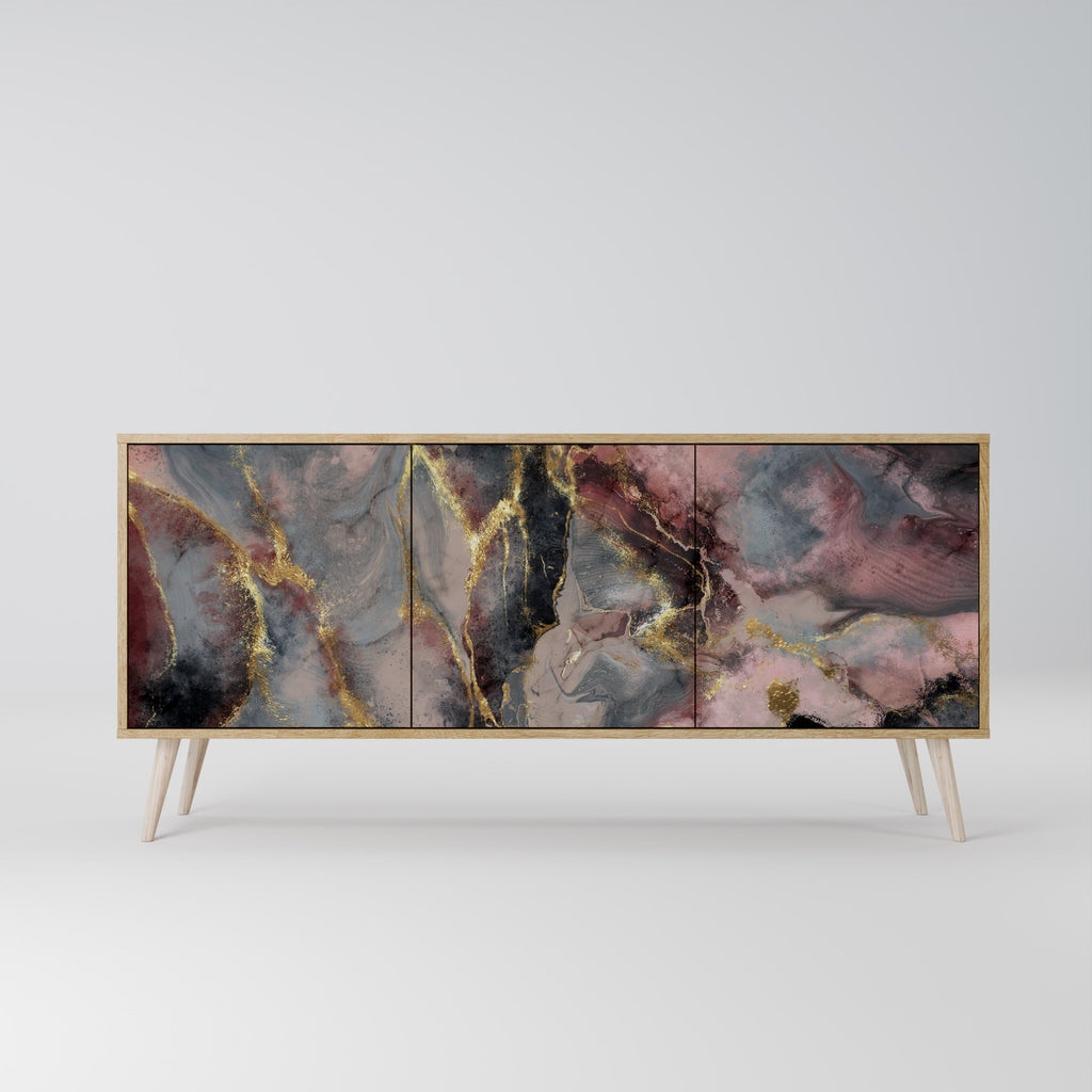 GOLDEN TIDES 3-Door Sideboard in Oak Effect