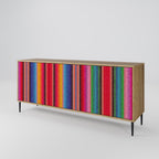 ETHNIC MEXICAN 3-Door Sideboard in Oak Effect