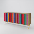 ETHNIC MEXICAN 3-Door Sideboard in Oak Effect