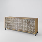 SLIGHTLY BLURRED 3-Door Sideboard in Oak Effect