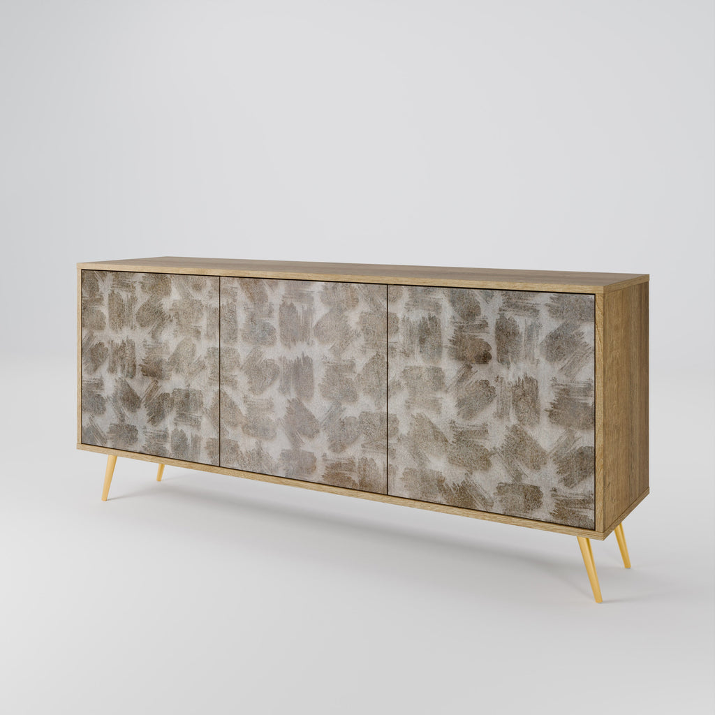 SLIGHTLY BLURRED 3-Door Sideboard in Oak Effect