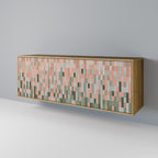 BUILDING THE FUTURE Aparador de 3 Portas em Efeito Carvalho