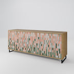 BUILDING THE FUTURE Aparador de 3 Portas em Efeito Carvalho