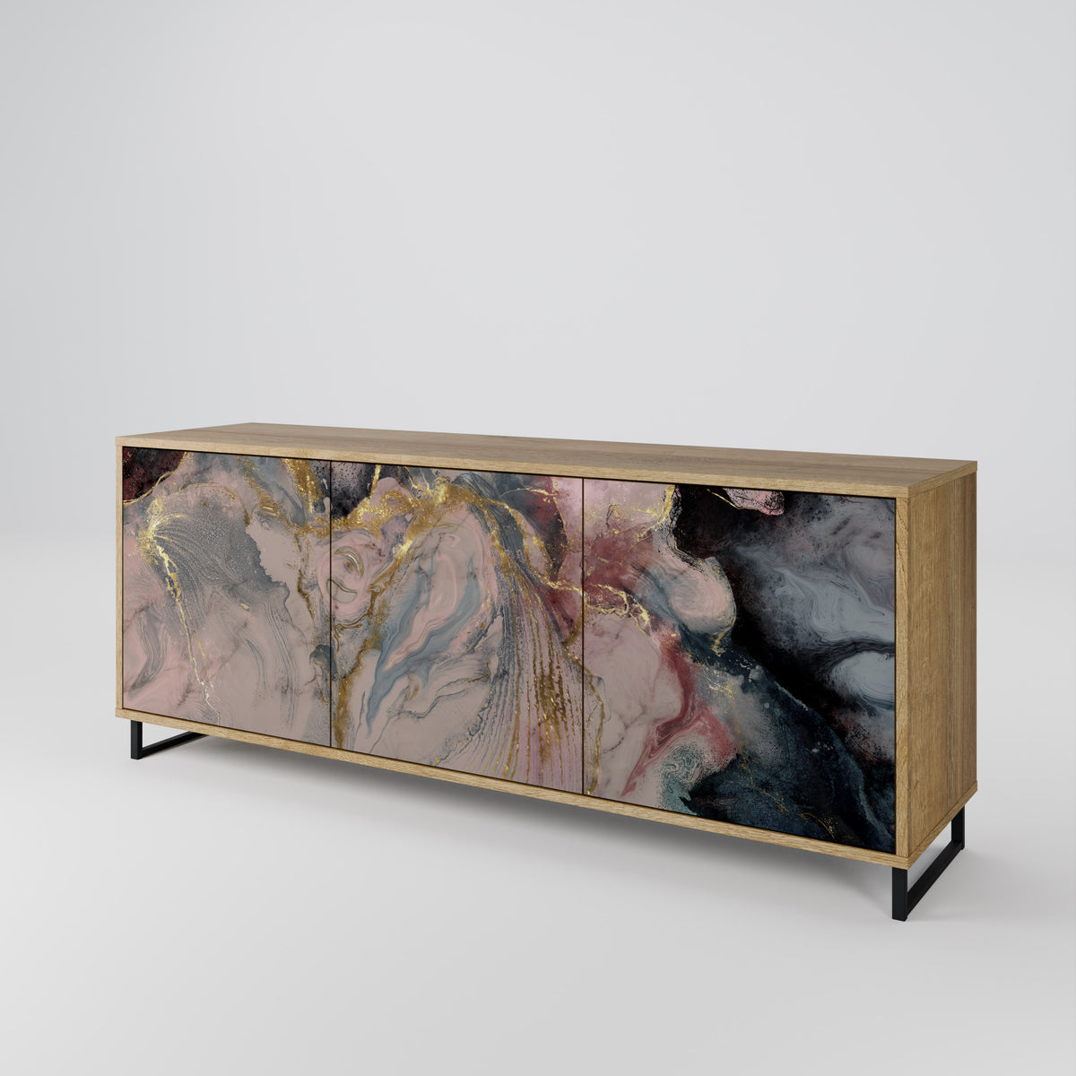 GILDED SWIRLS Aparador de 3 Portas