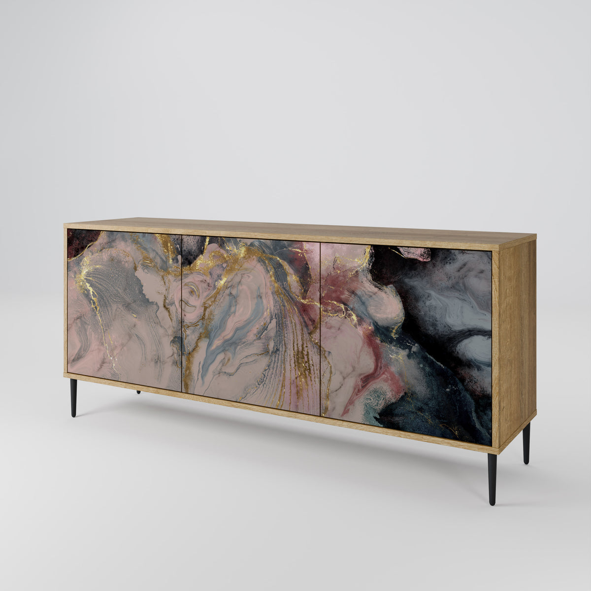 GILDED SWIRLS Aparador de 3 Portas
