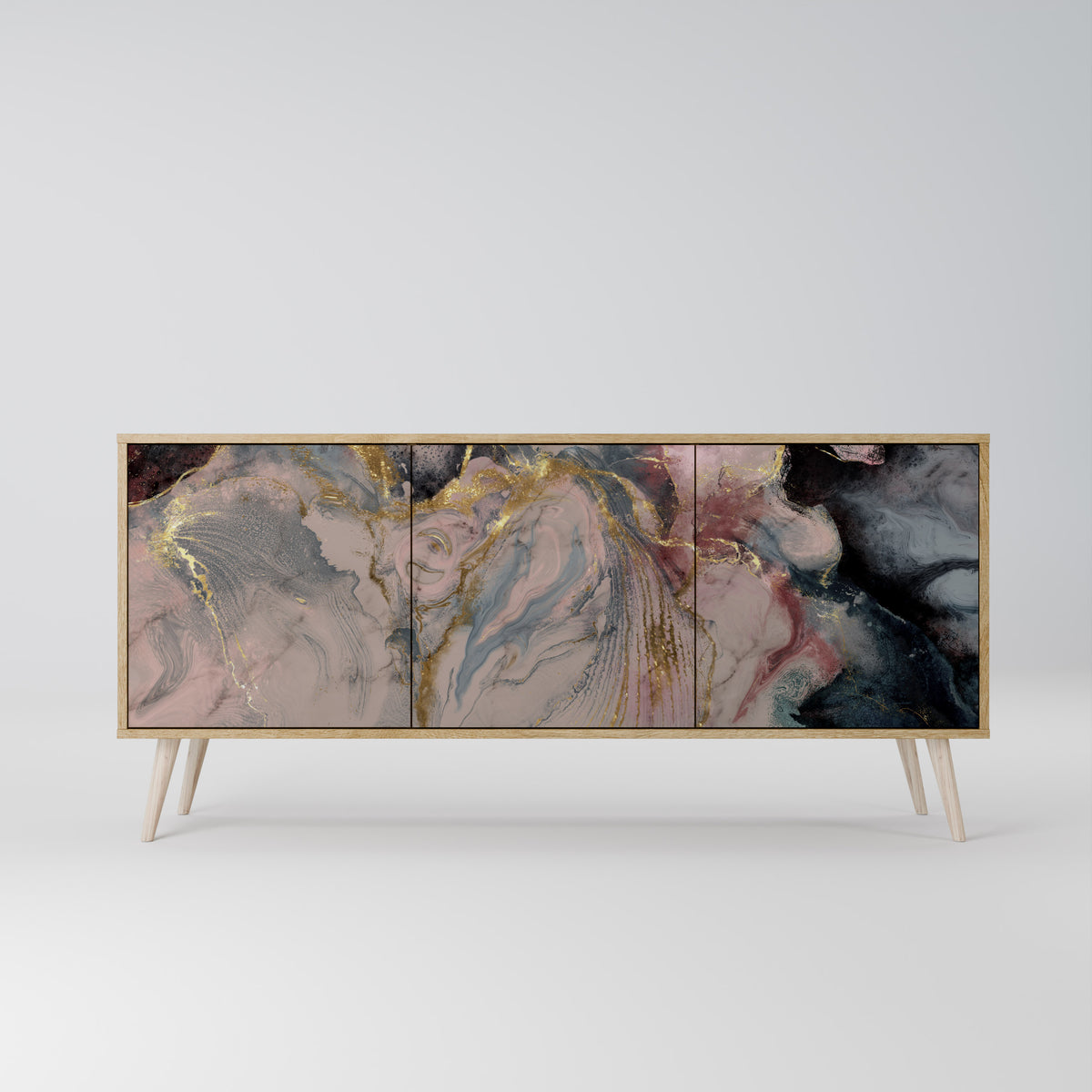 GILDED SWIRLS Aparador de 3 Portas