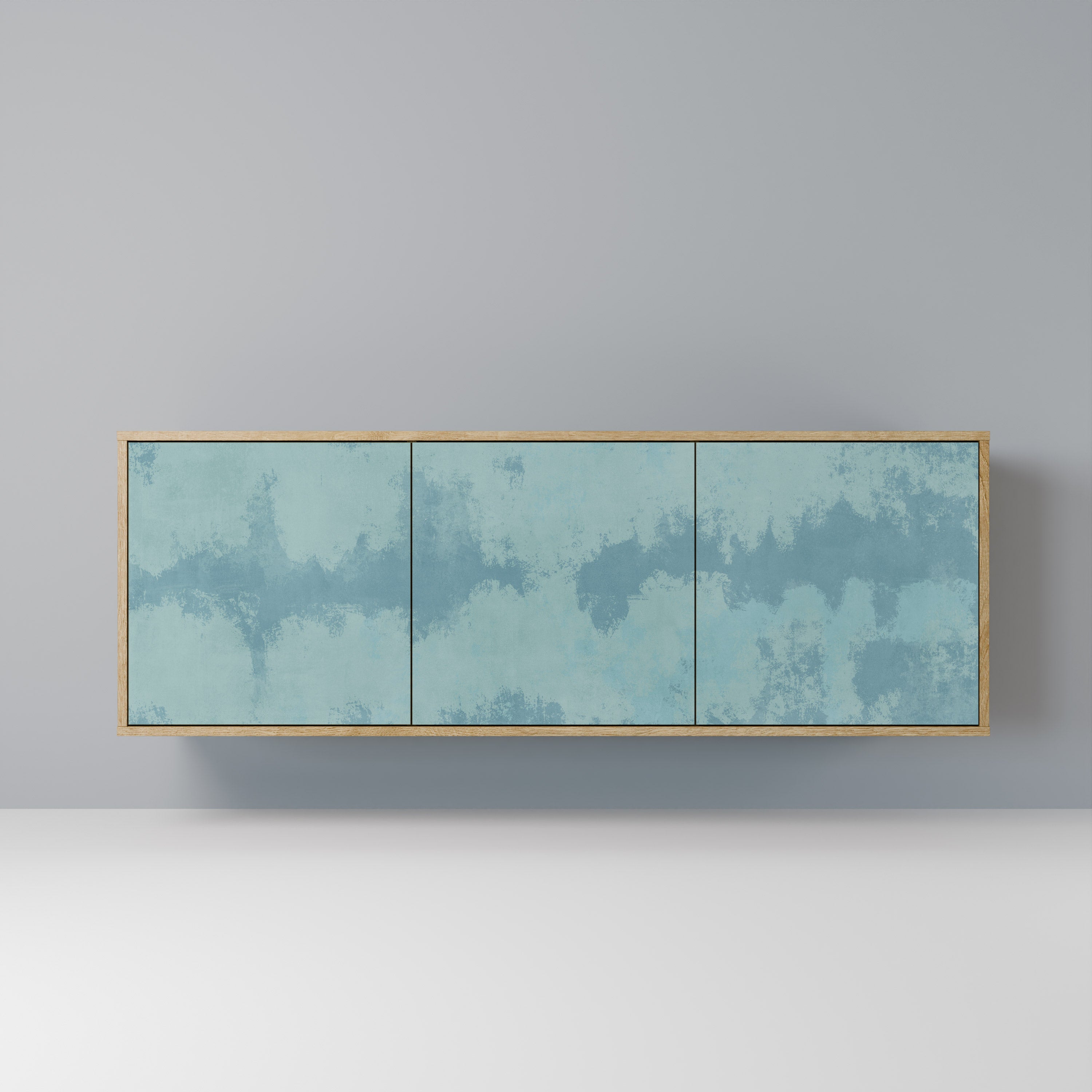 SKY WASH Aparador de 3 Portas em Efeito Carvalho