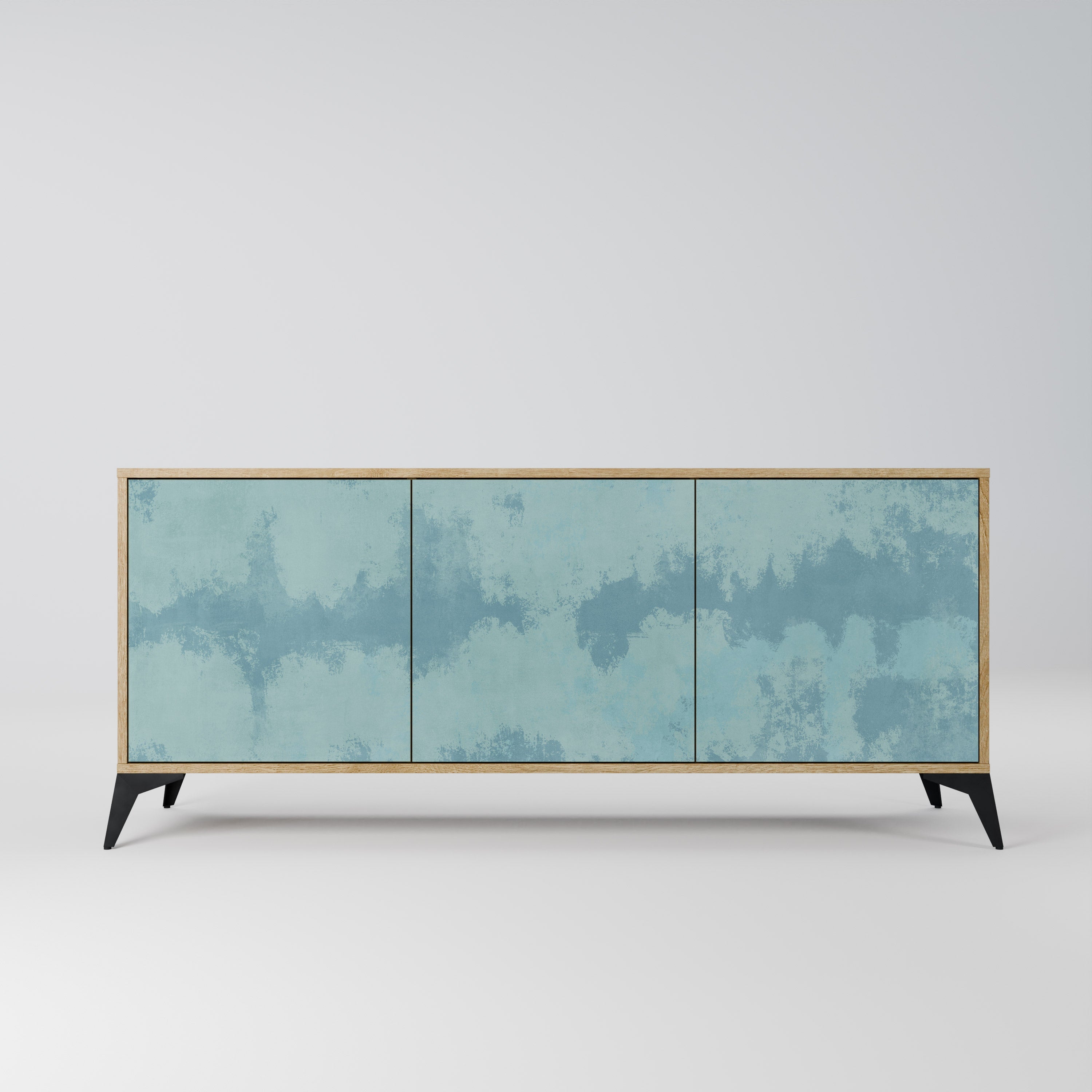 SKY WASH Aparador de 3 Portas em Efeito Carvalho