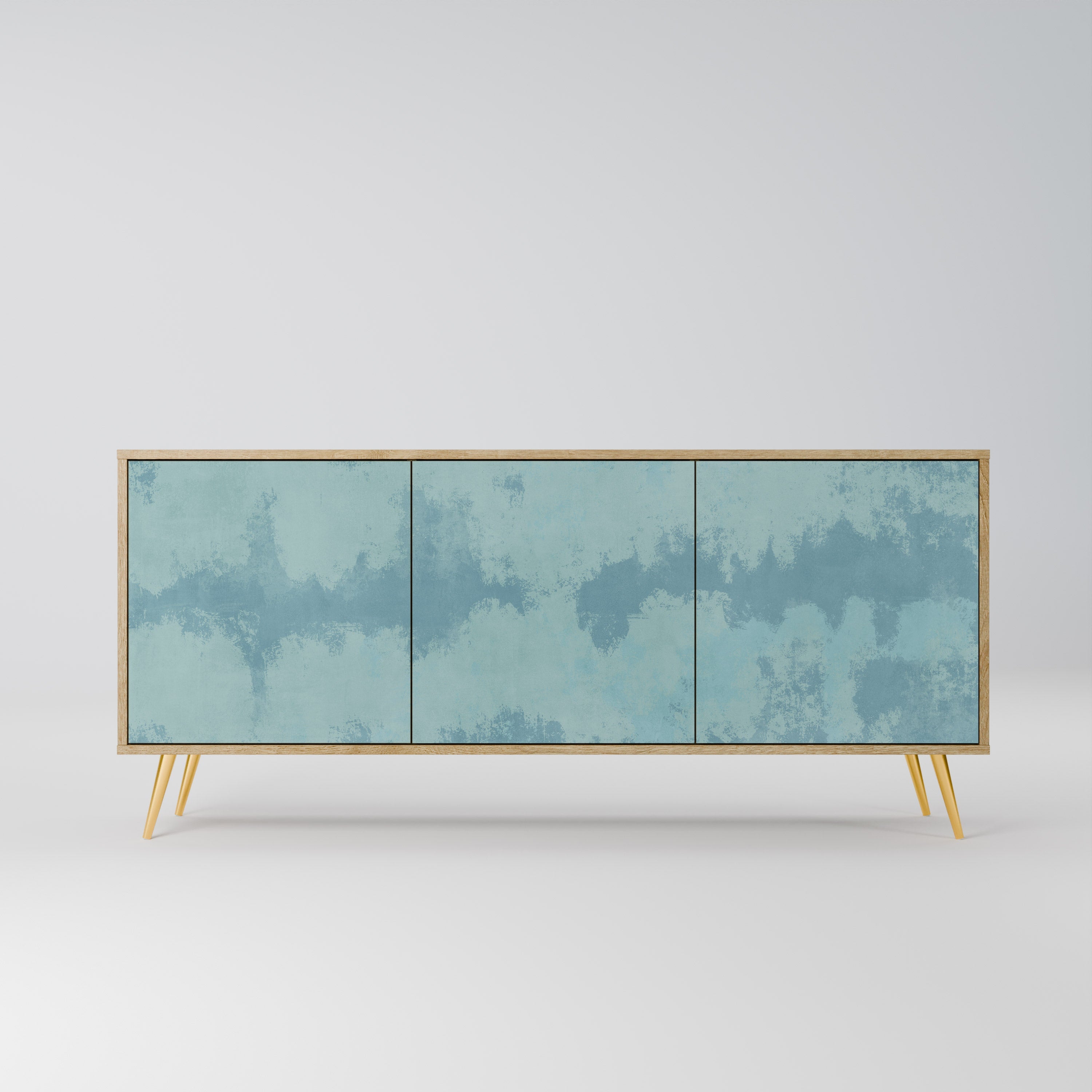 SKY WASH Aparador de 3 Portas em Efeito Carvalho