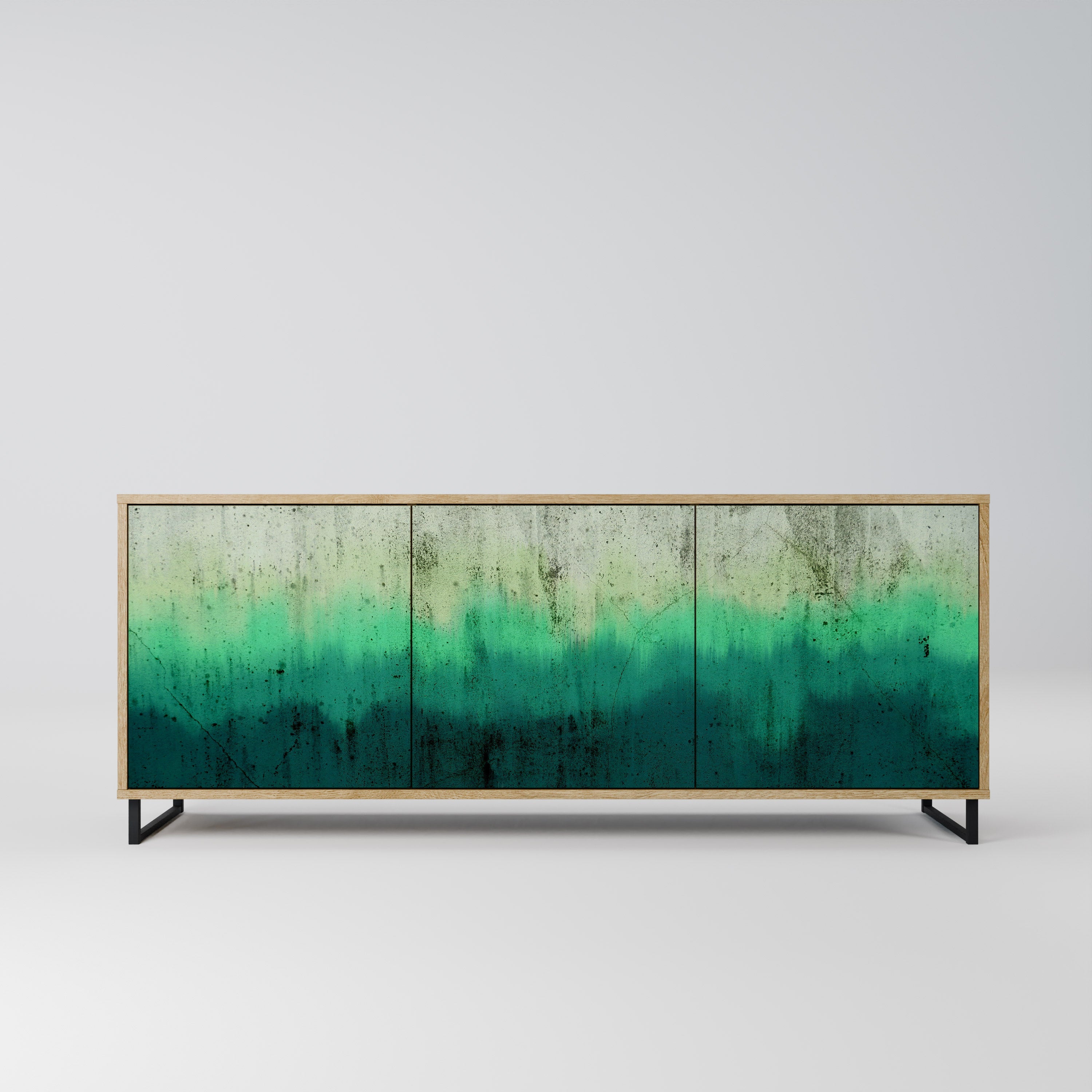 NORTHERN LIGHTS Aparador de 3 Portas em Efeito Carvalho