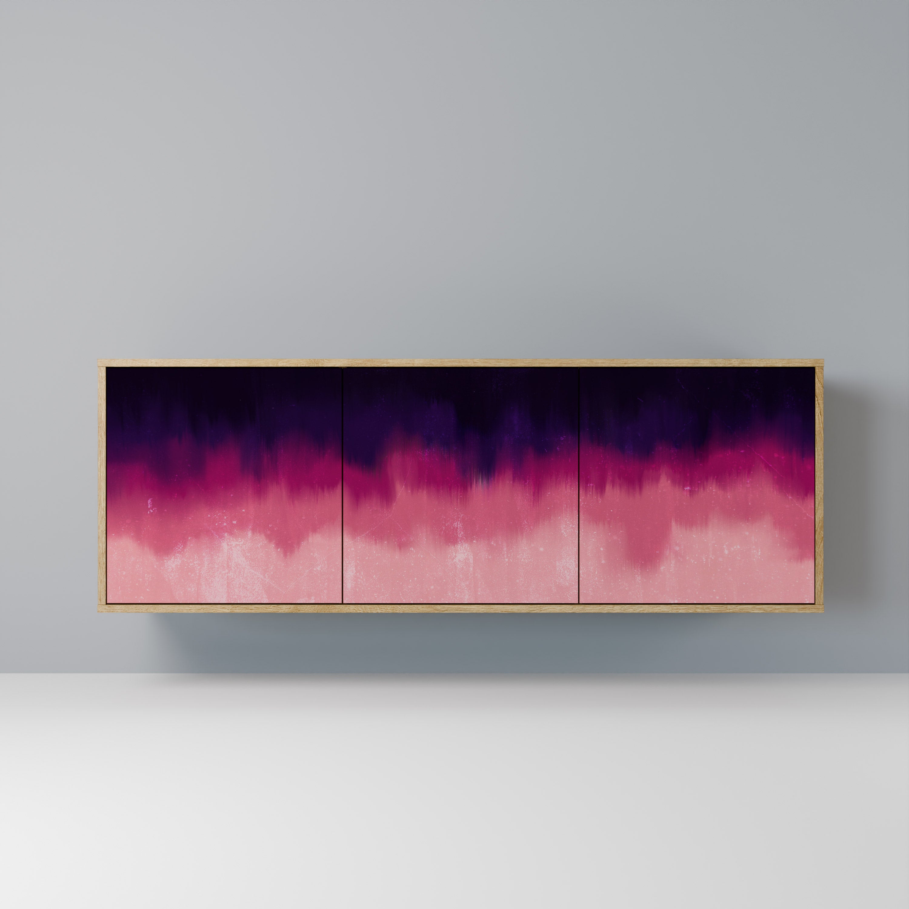 AURORA BOREALIS Aparador de 3 Portas em Efeito Carvalho