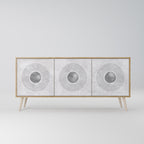 SOLID CIRCLES 3-Door Sideboard in Oak Effect