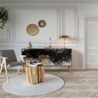 MARBLE OF TOMMORROW Aparador de 3 Portas em Efeito Carvalho