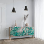 ABSTRACT ALCHEMY Aparador de 3 Portas em Efeito Carvalho