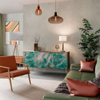 ABSTRACT ALCHEMY Aparador de 3 Portas em Efeito Carvalho