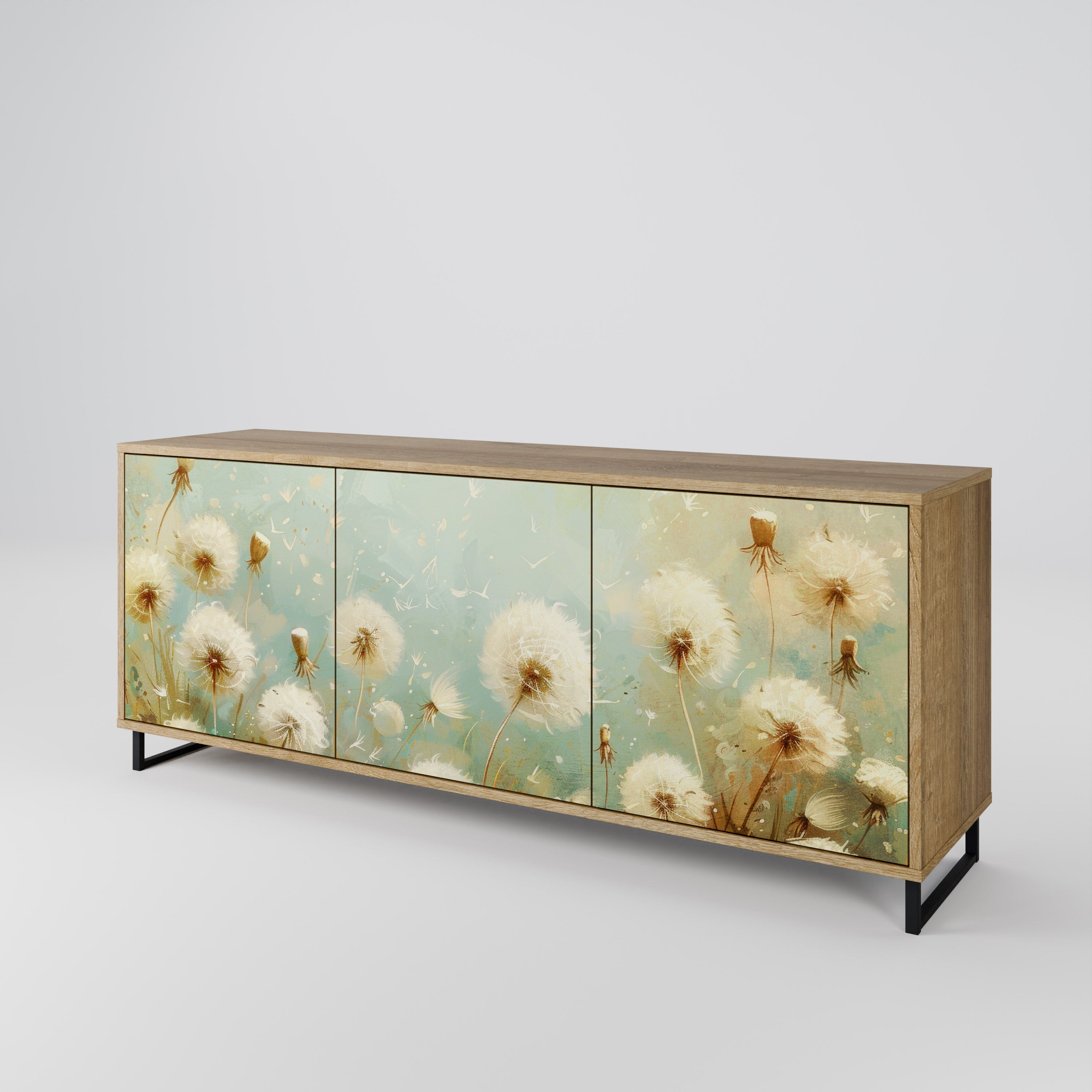 DREAMY MEADOW 3-Door Sideboard in Oak Effect