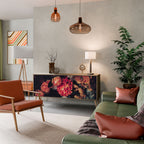 NEVERENDING BLOOM Aparador de 3 Portas em Efeito Carvalho