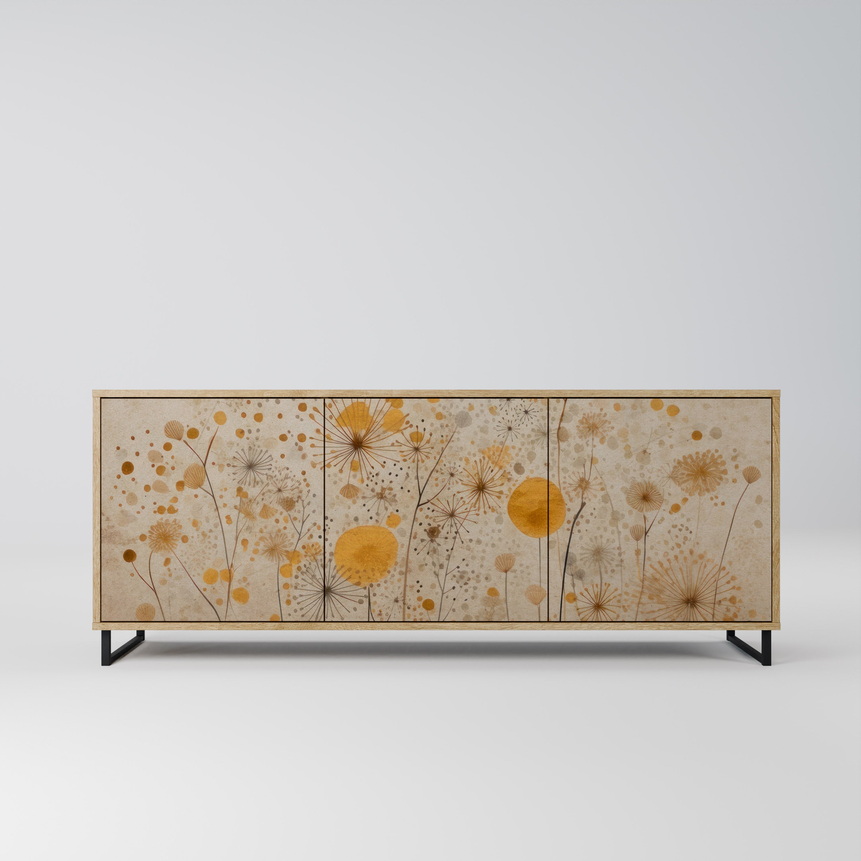 MORNING GLADE Aparador de 3 Portas em Efeito Carvalho