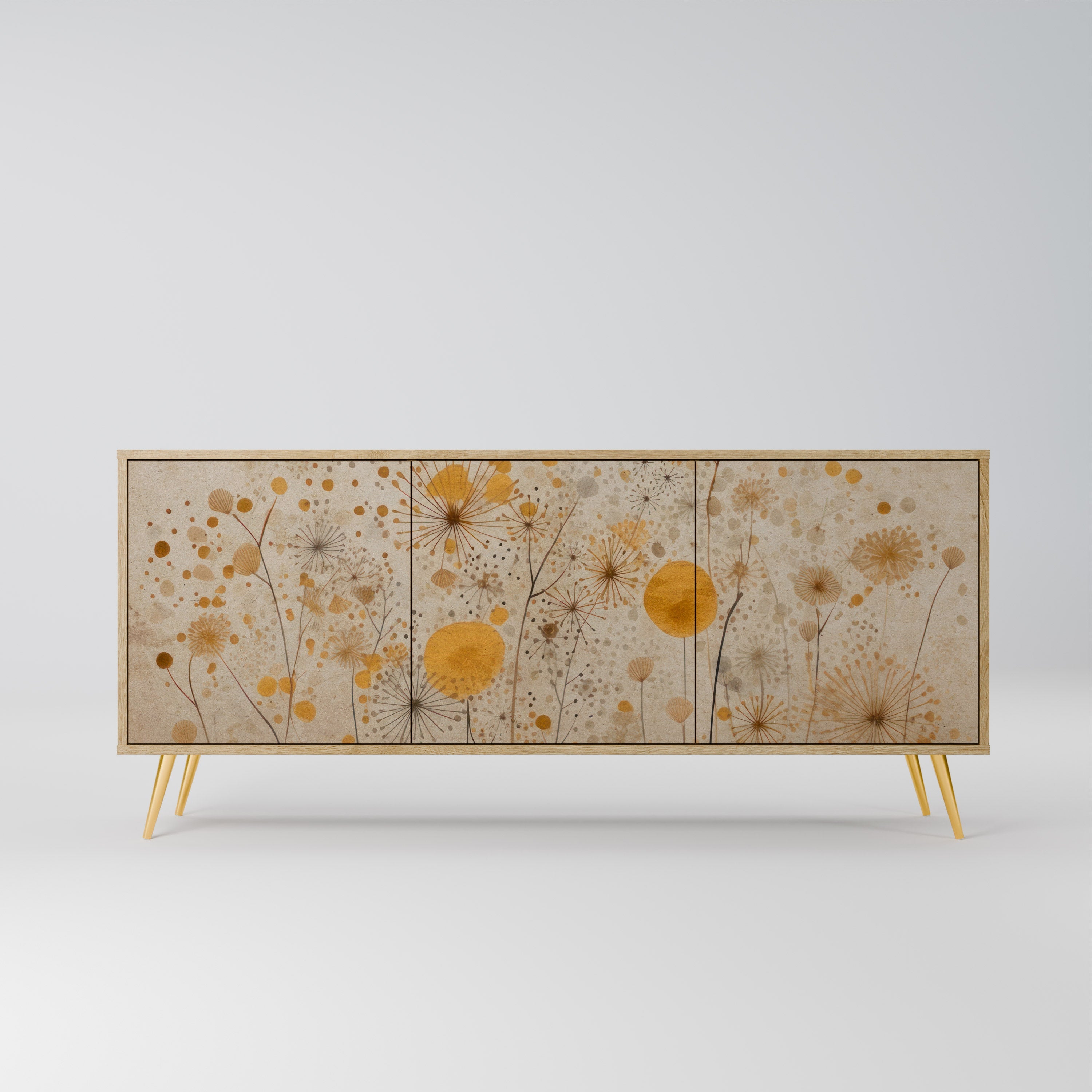 MORNING GLADE Aparador de 3 Portas em Efeito Carvalho