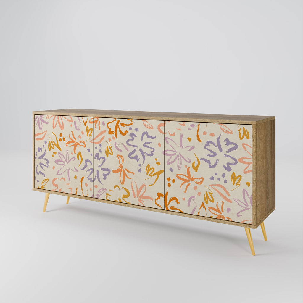 SPRING WHIMSY 3-Door Sideboard in Oak Effect