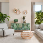 SUCCULENT CLUSTER Aparador de 3 Portas em Efeito Carvalho