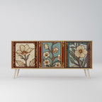 TIMELESS FLORA Aparador de 3 Portas em Efeito Carvalho