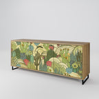 SUCCULENTS KALEIDOSCOPE Aparador de 3 Portas em Efeito Carvalho