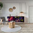 BLOOMING ELEGANCE Aparador de 3 Portas em Efeito Carvalho