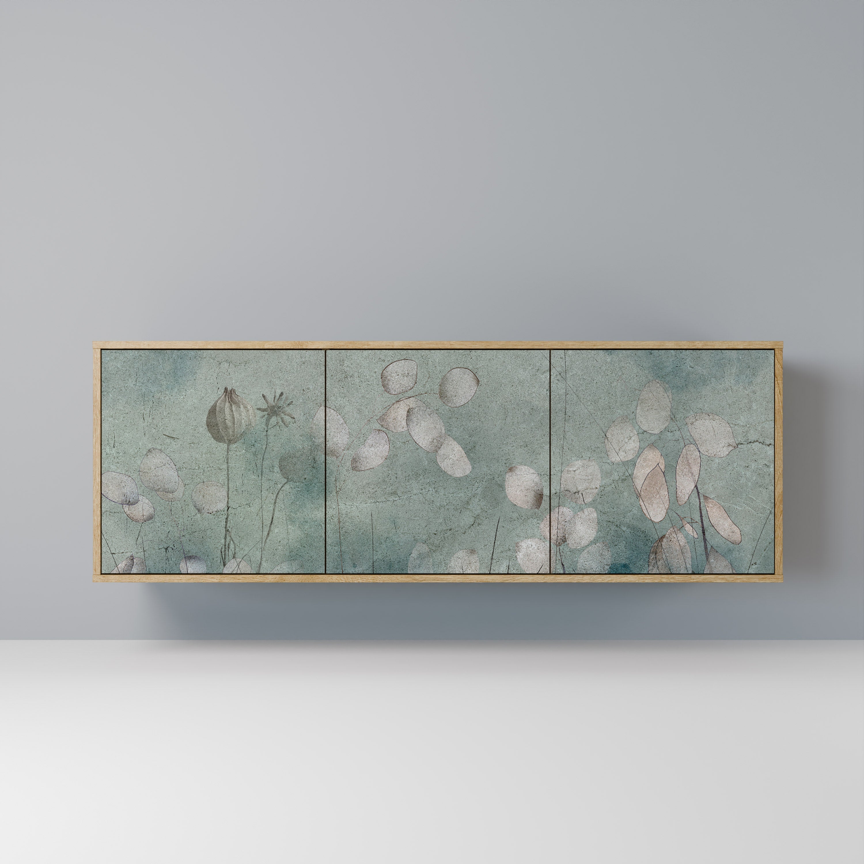 NIGHT LADY Aparador de 3 Portas em Efeito Carvalho