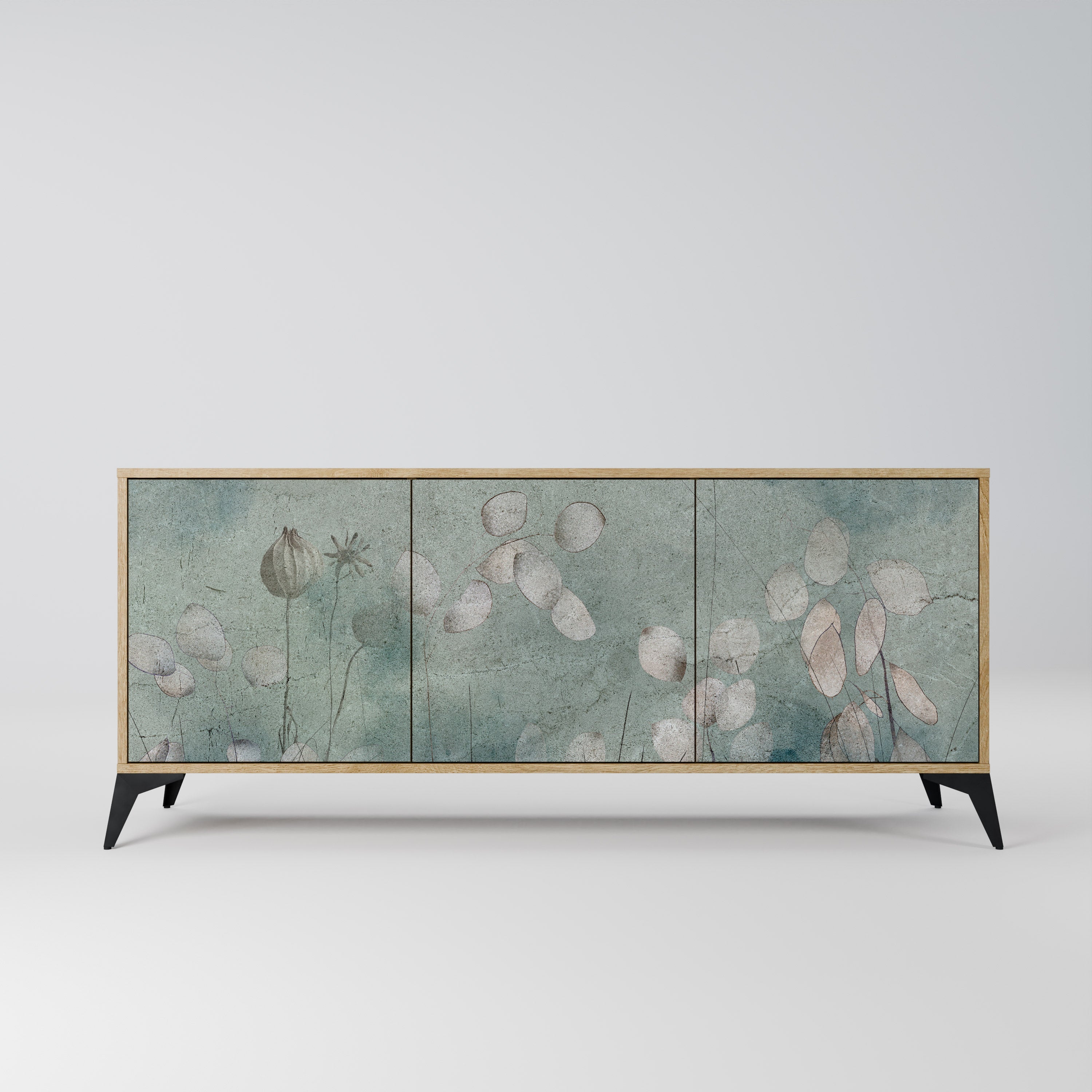 NIGHT LADY Aparador de 3 Portas em Efeito Carvalho