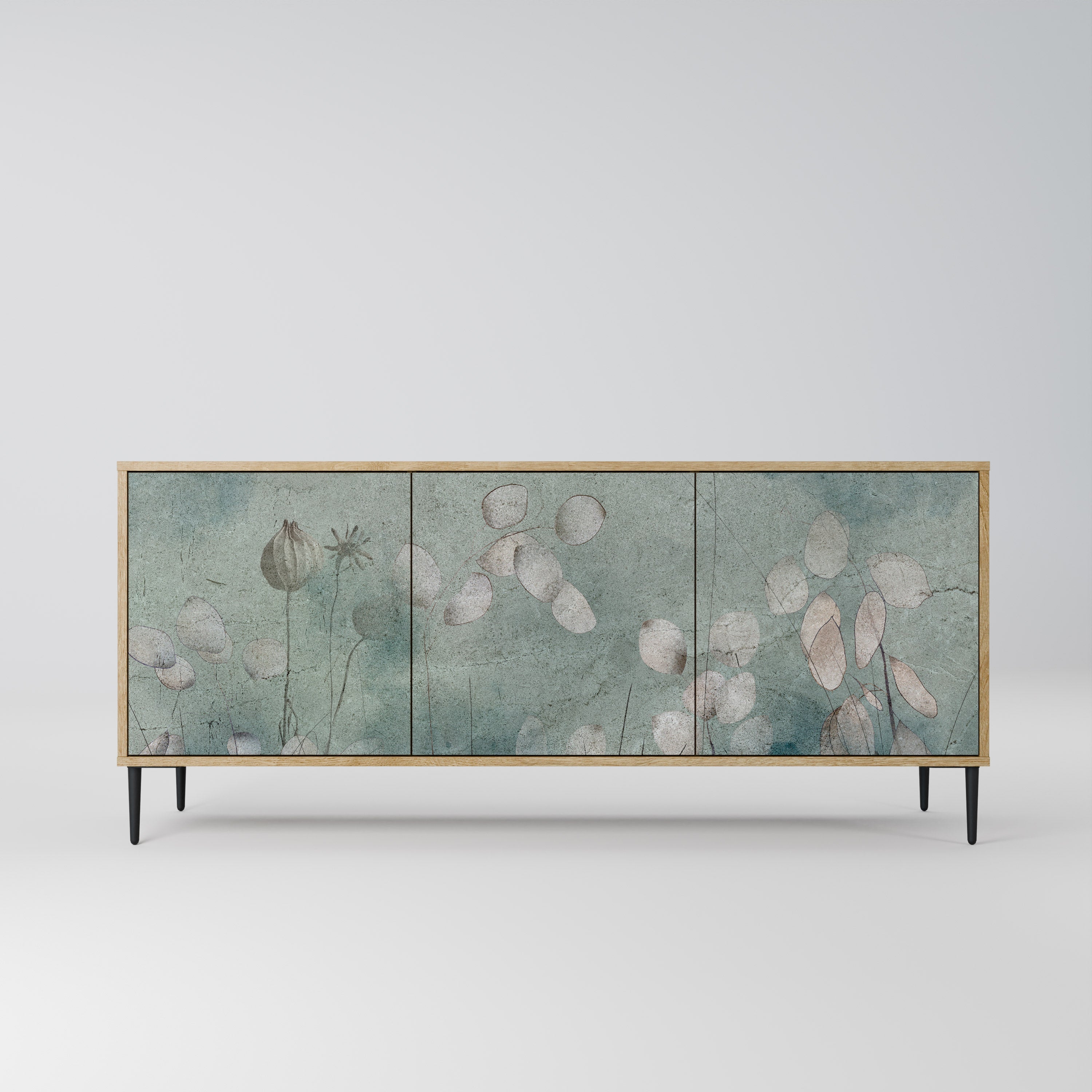 NIGHT LADY Aparador de 3 Portas em Efeito Carvalho