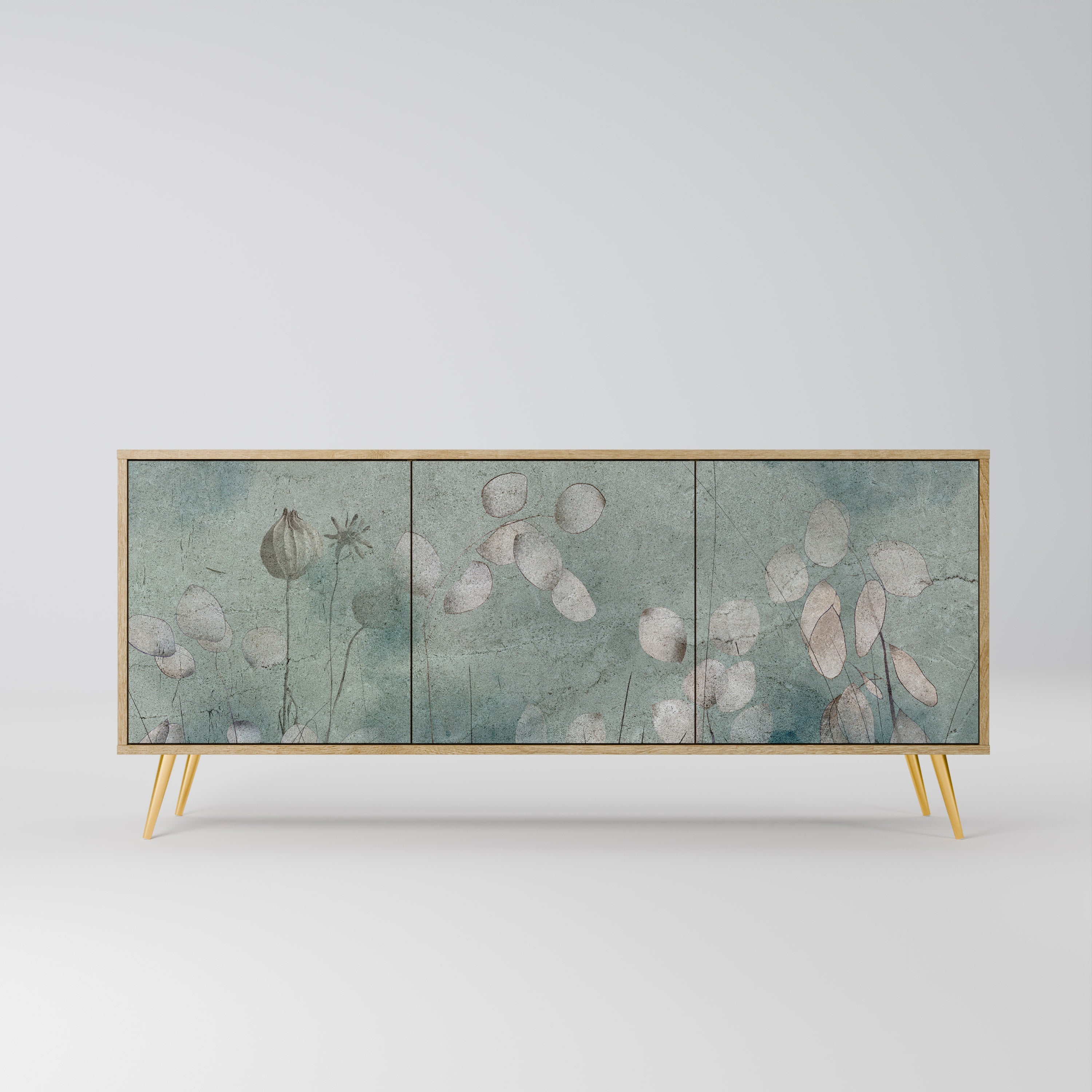 NIGHT LADY Aparador de 3 Portas em Efeito Carvalho