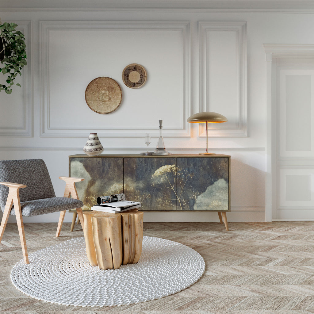 GENTLE POWER Aparador de 3 Portas em Efeito Carvalho