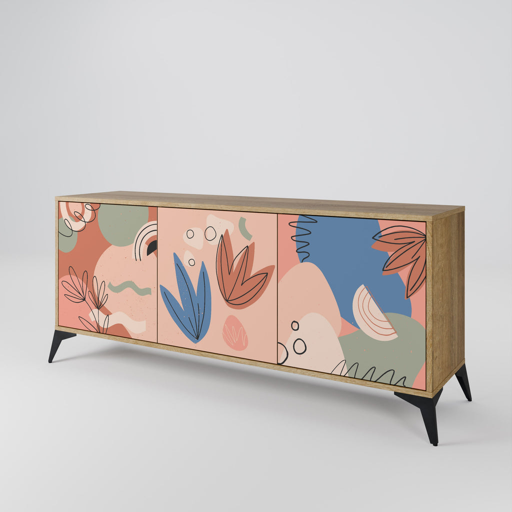PASTEL DESTINY 3-Door Sideboard in Oak Effect