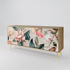 FLORAL GRACE 3-Door Sideboard in Oak Effect