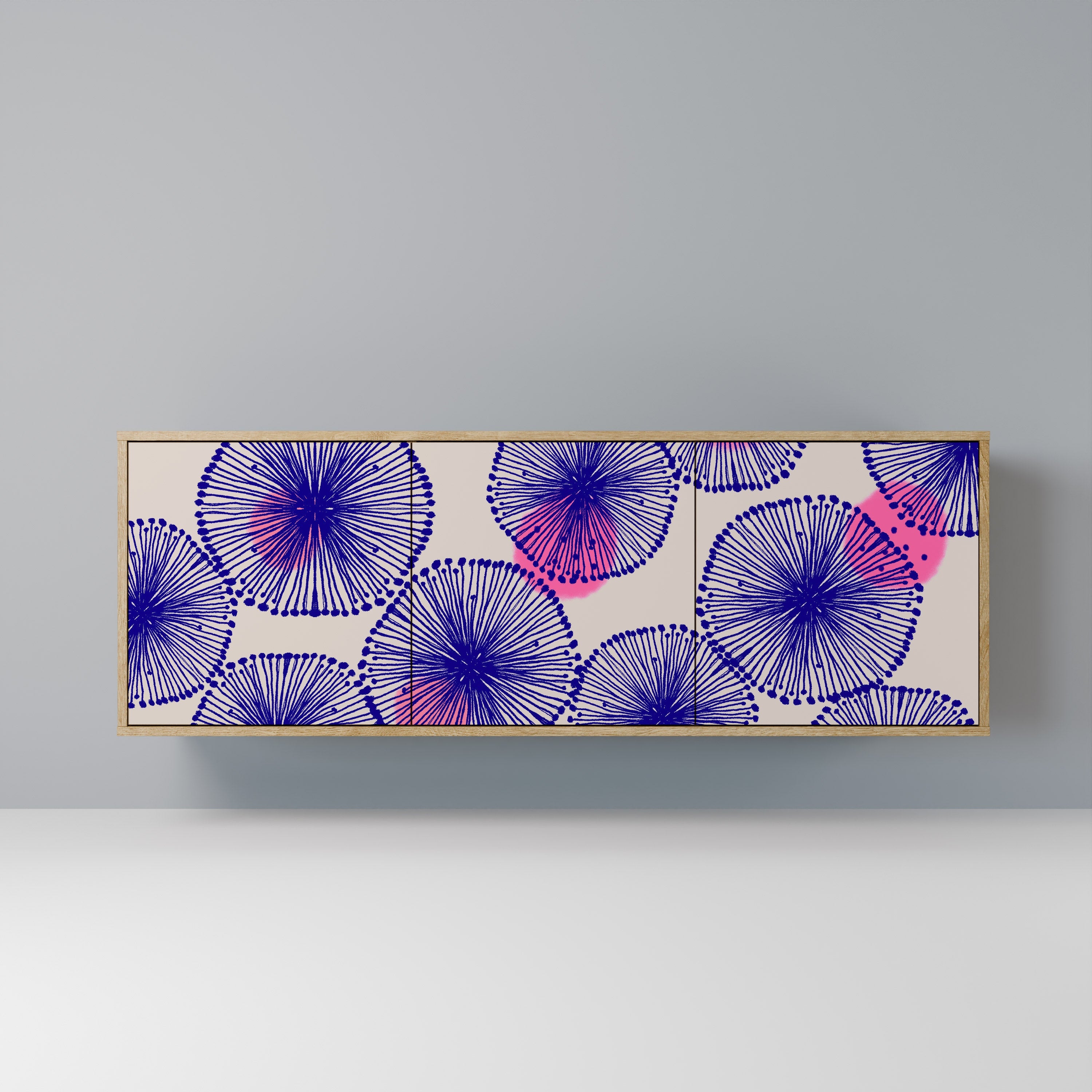 MAGIC NATURE Aparador de 3 Portas em Efeito Carvalho