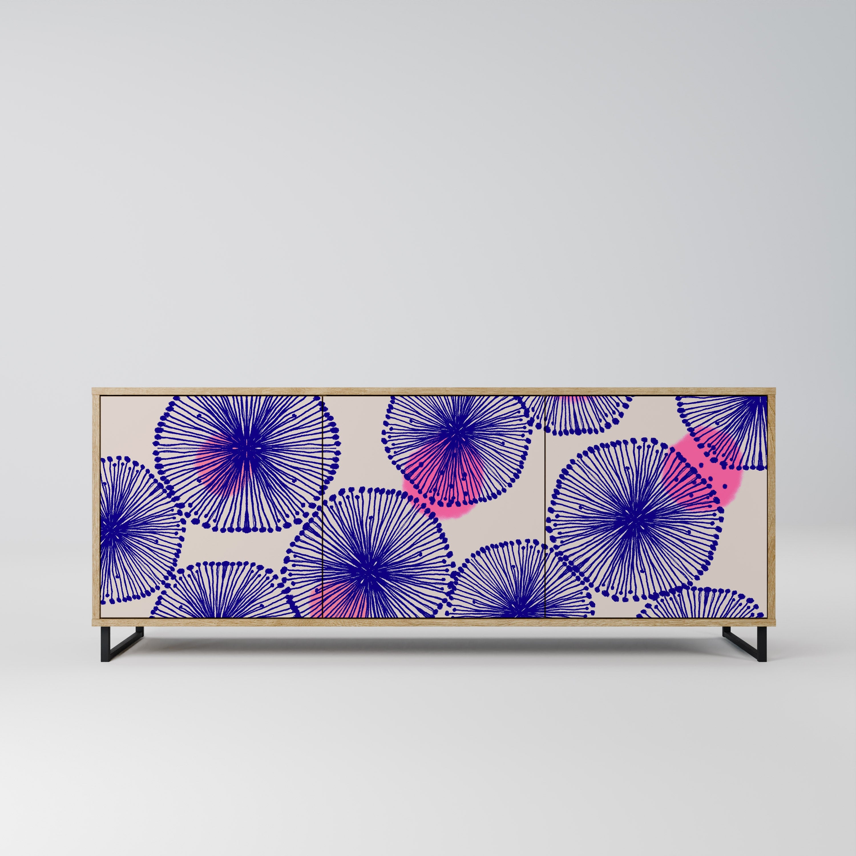 MAGIC NATURE Aparador de 3 Portas em Efeito Carvalho