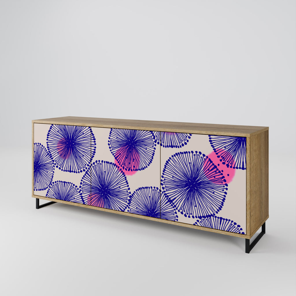 MAGIC NATURE Aparador de 3 Portas em Efeito Carvalho