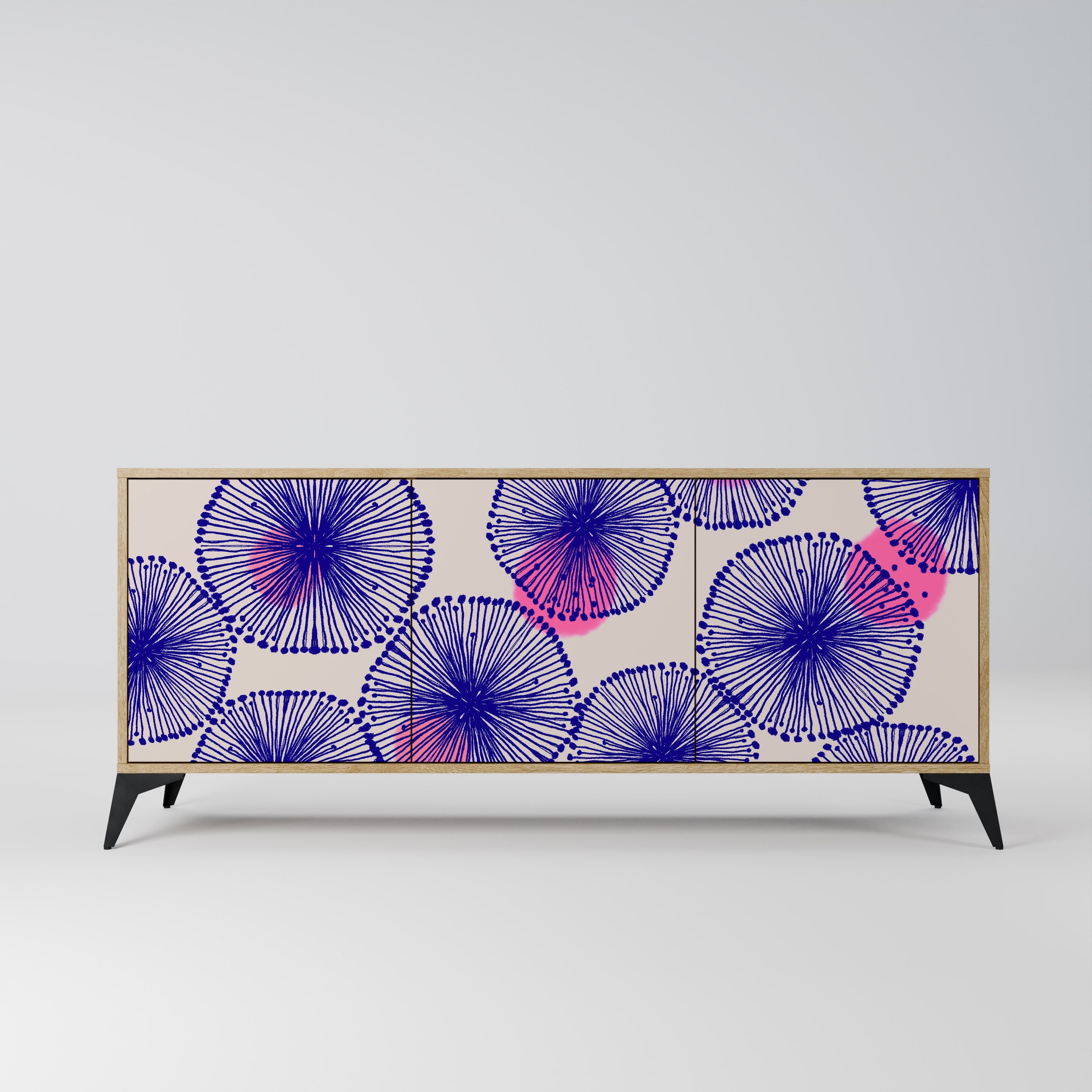 MAGIC NATURE Aparador de 3 Portas em Efeito Carvalho