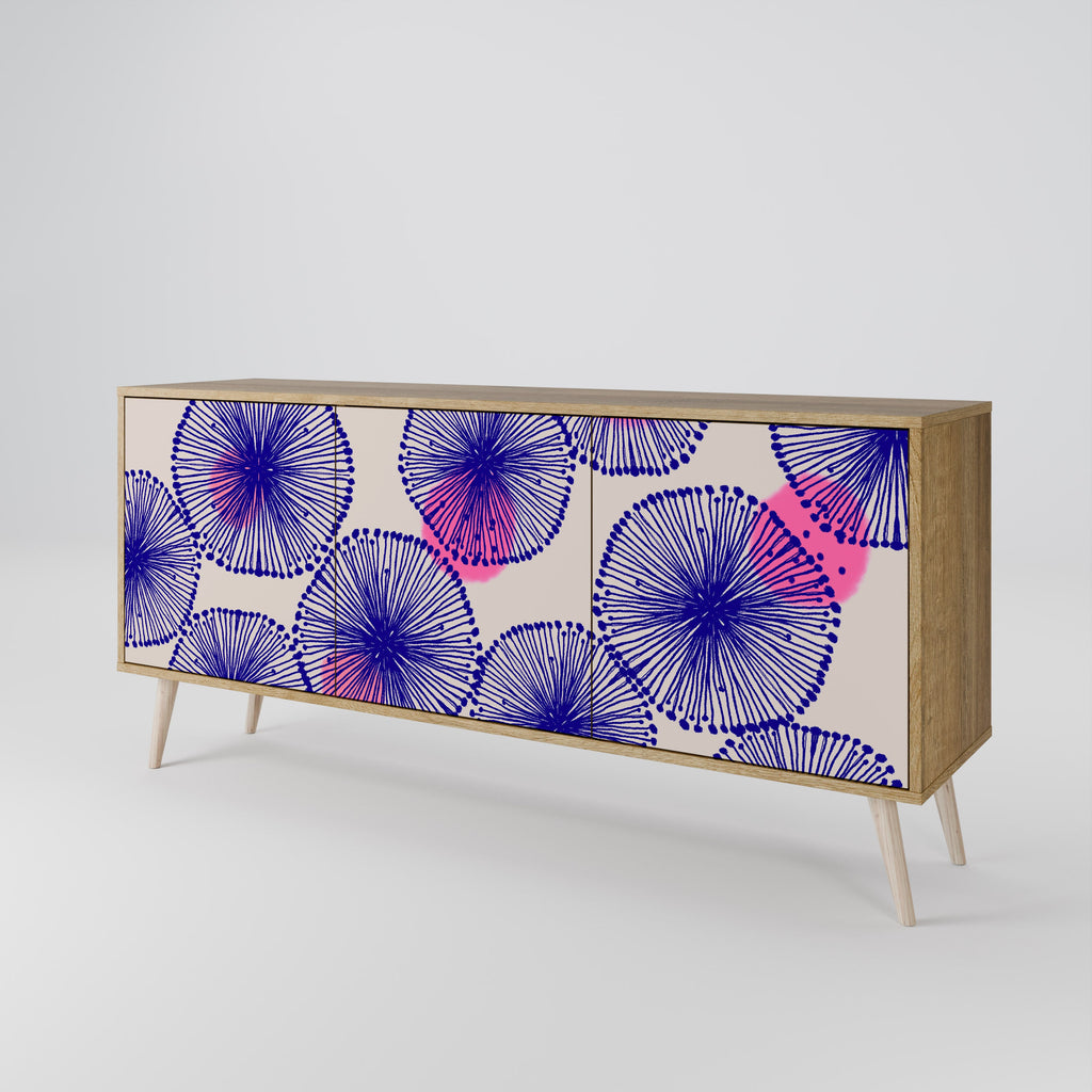 MAGIC NATURE Aparador de 3 Portas em Efeito Carvalho