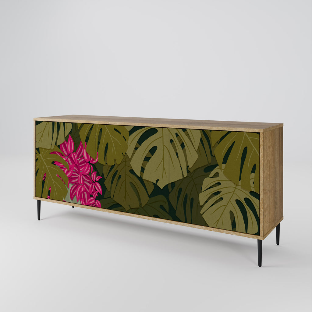 TROPICAL BEAUTY 3-Door Sideboard in Oak Effect