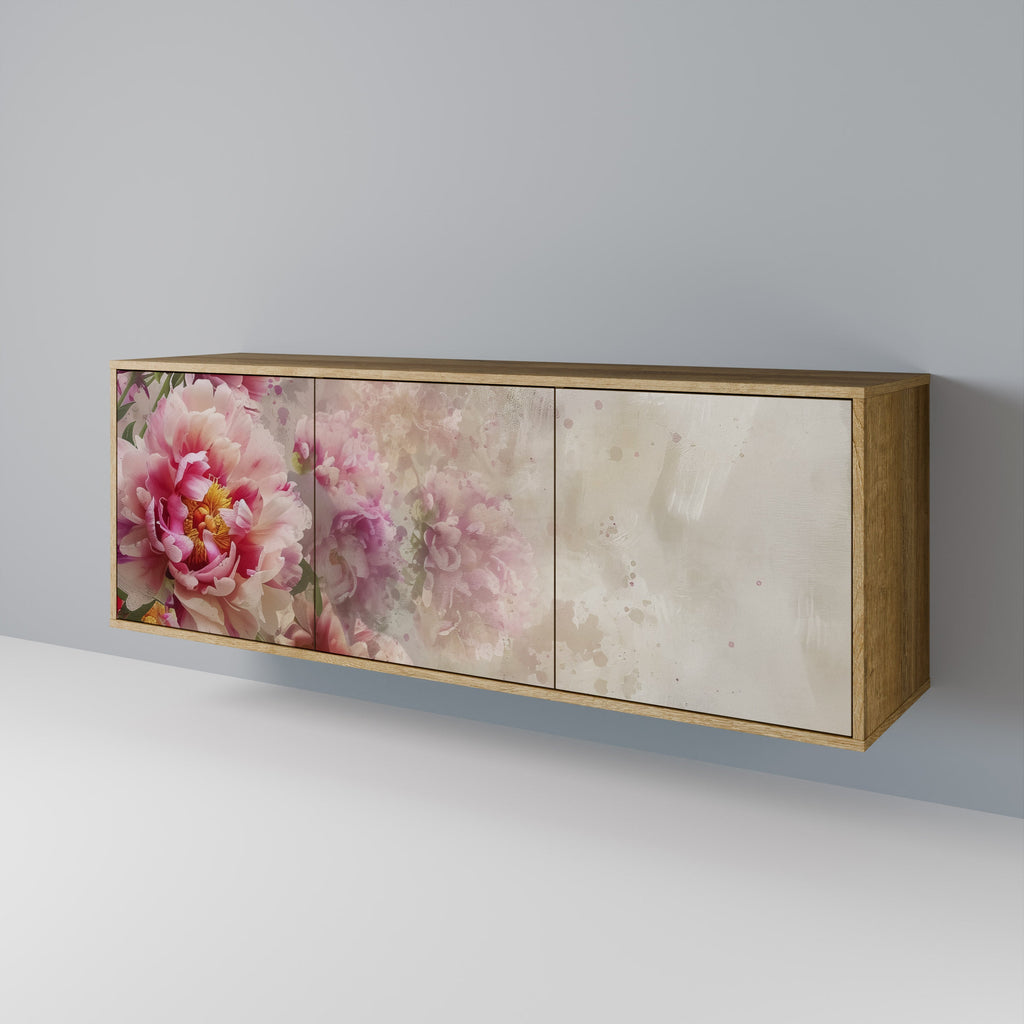 PEONY WHISPER Aparador de 3 Portas em Efeito Carvalho