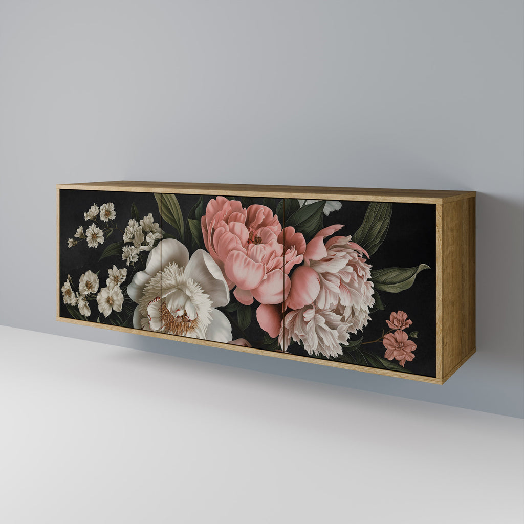 LUSH ELEGANCE Aparador de 3 Portas em Efeito Carvalho