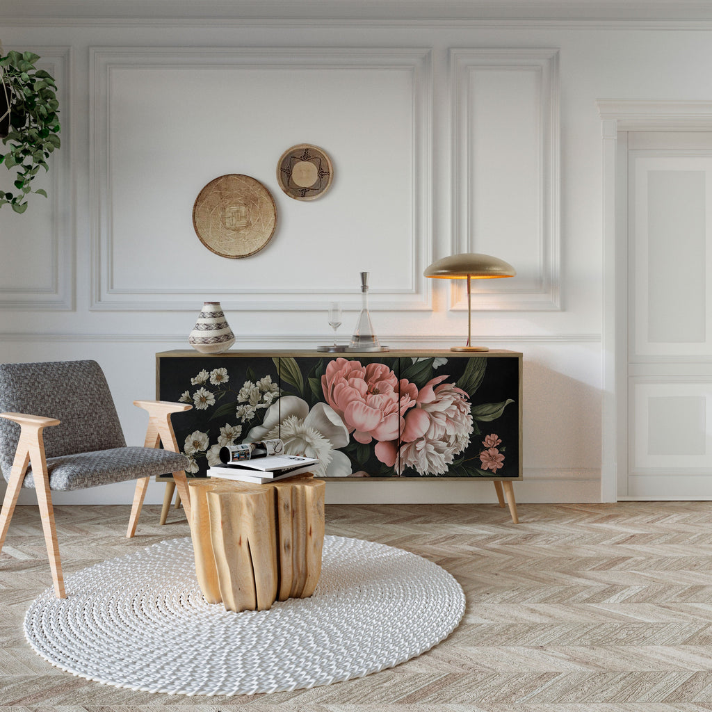 LUSH ELEGANCE Aparador de 3 Portas em Efeito Carvalho