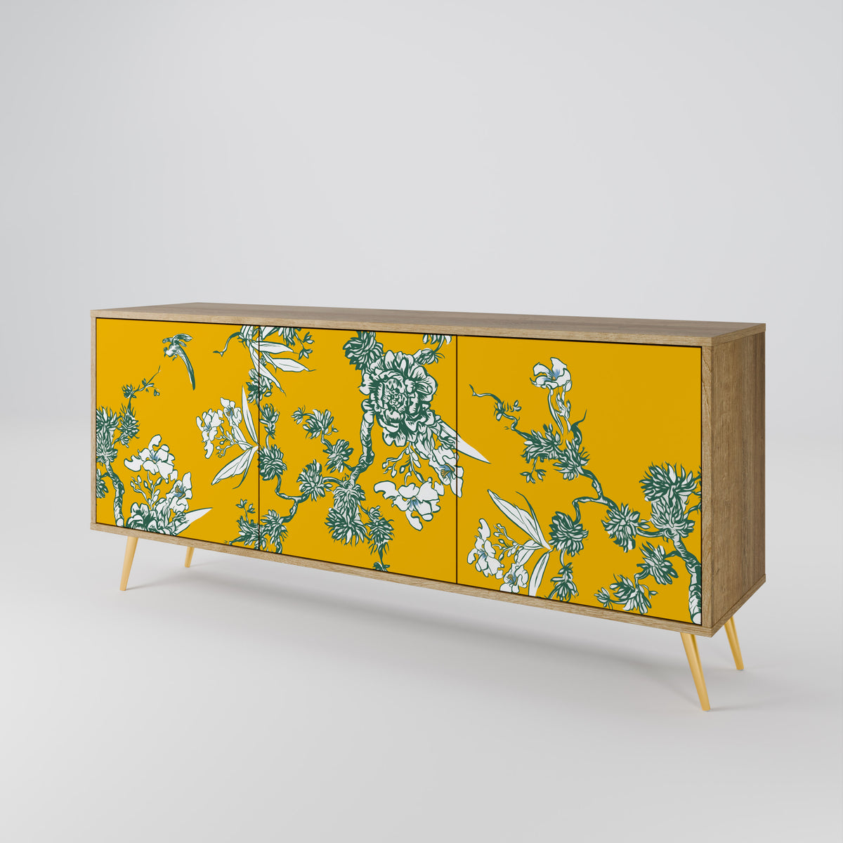 YELLOW CHINOISERIE Aparador de 3 Portas