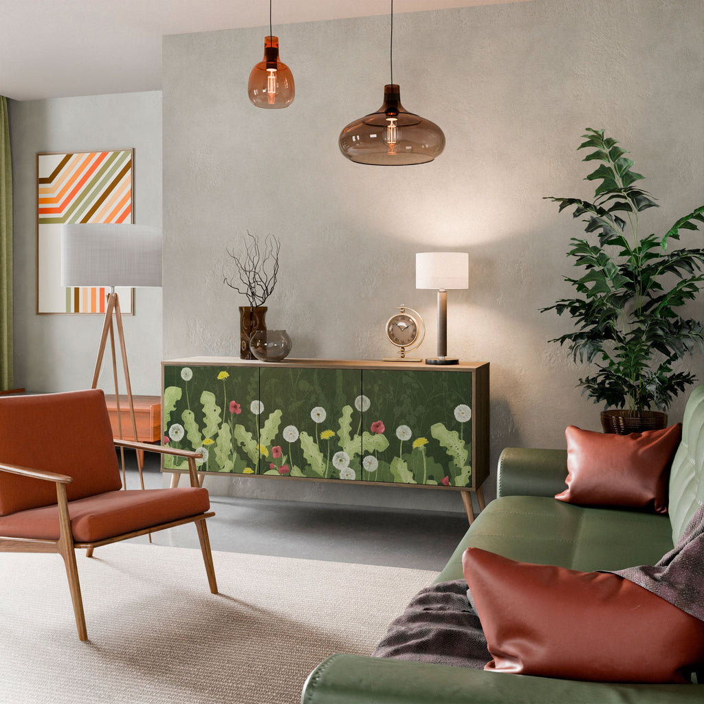 DANDELION AMUSE Aparador de 3 Portas em Efeito Carvalho