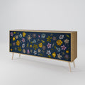 FLOWERS ON NAVY BLUE Aparador de 3 Portas