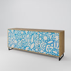 BLOOMY MORNING Aparador de 3 Portas em Efeito Carvalho