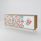 FLOWERS AND STRAWBERRIES 3-Door Sideboard in Oak Effect