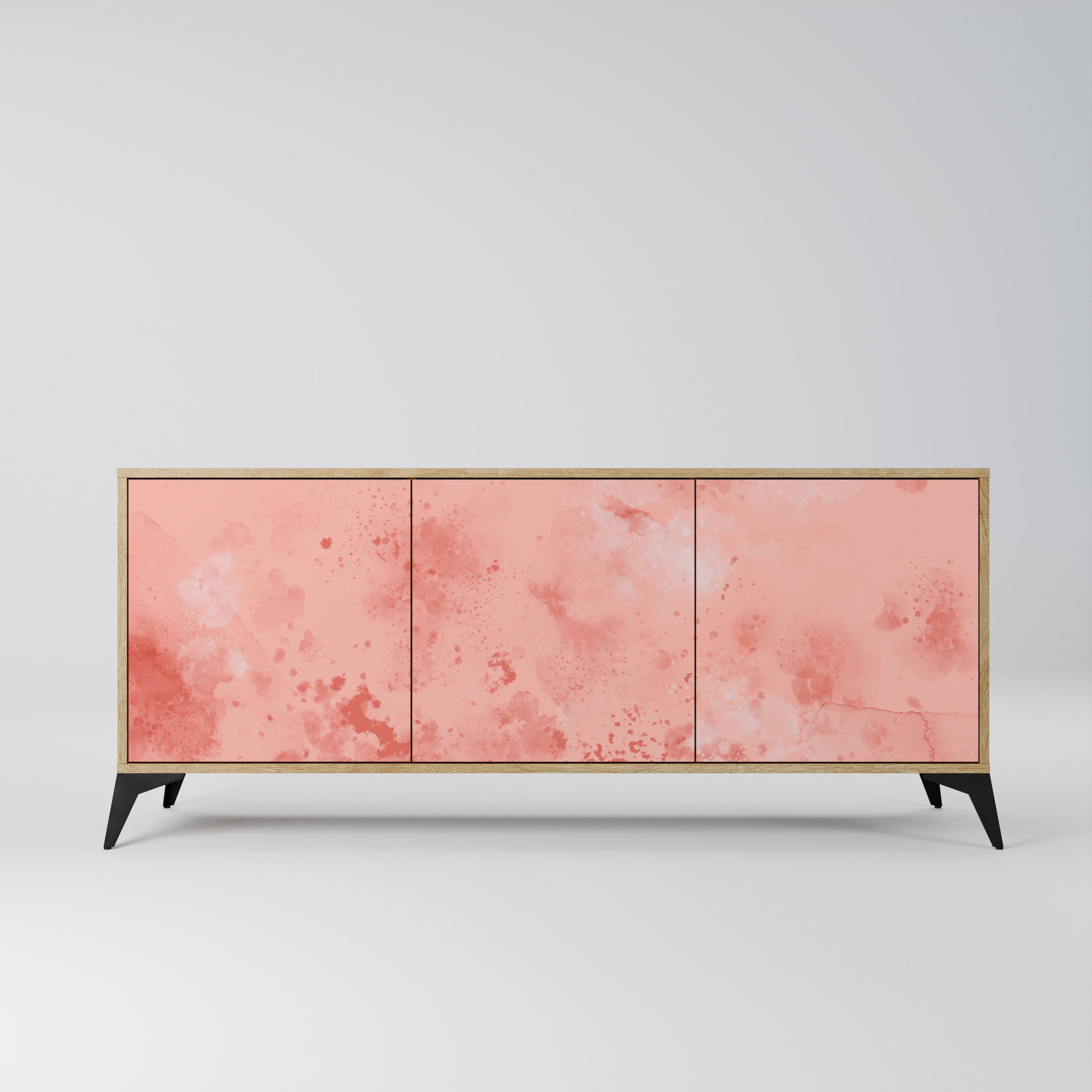 CRANE DANCE Aparador de 3 Portas em Efeito Carvalho